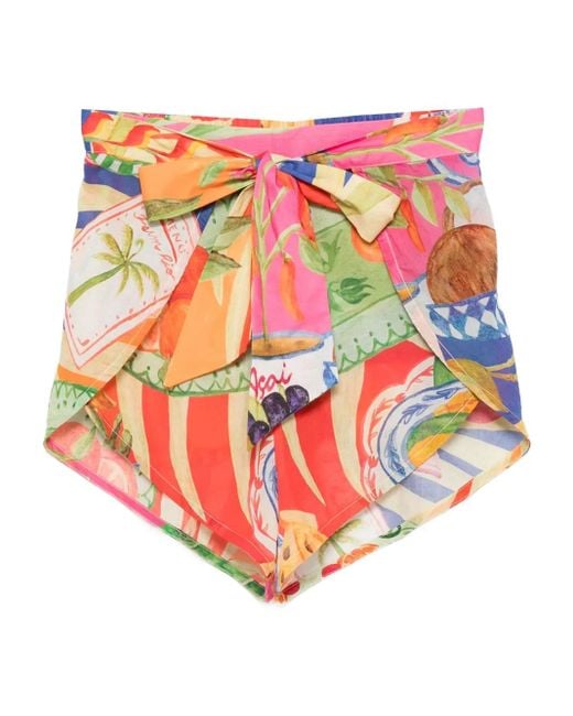 Farm Rio Pink Summer Picnic Shorts