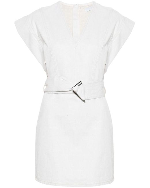IRO White Dorama Short-sleeve Dress