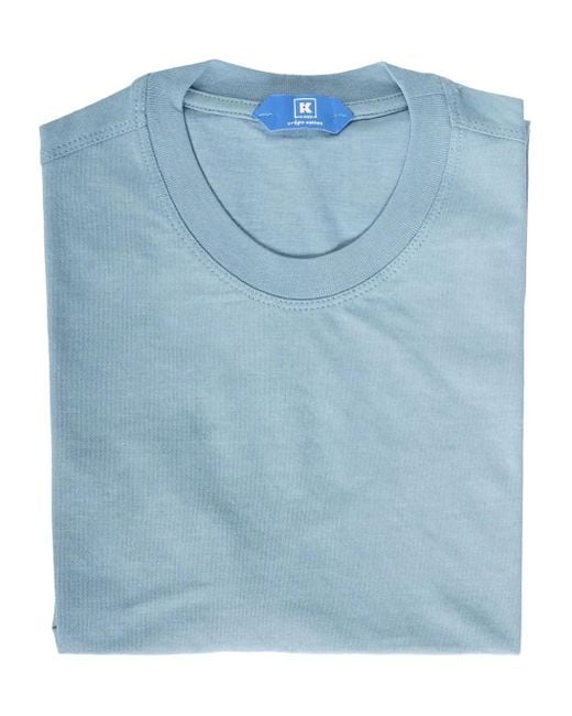Kiton Blue Cotton T-Shirt for men