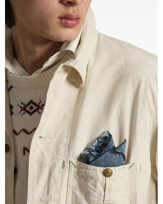 Polo Ralph Lauren Natural Buttoned Patch-Pocket Jacket for men