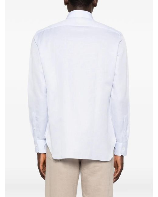 Zegna White Long-Sleeves Shirt for men