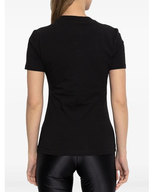 Versace Jeans Couture Black Logo-Print T-Shirt