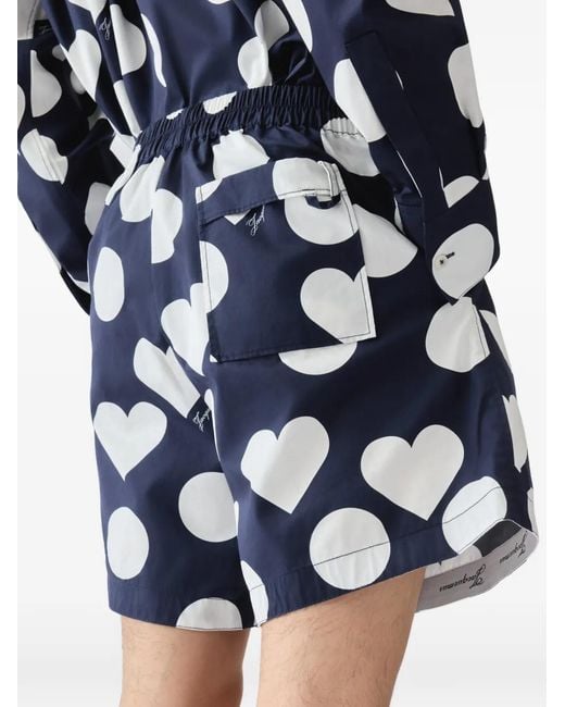 Jacquemus Blue Calewith Dot-Print Shorts for men