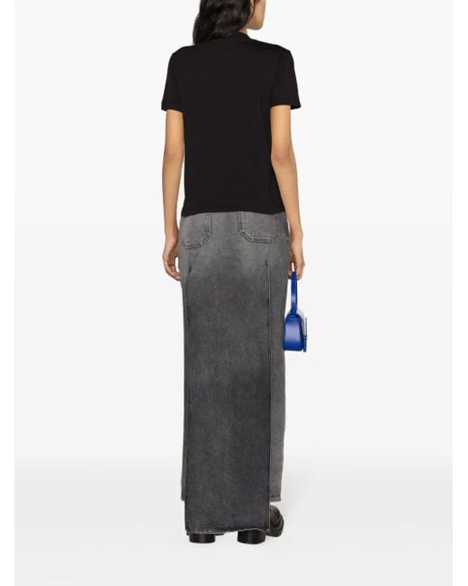 T-Shirt En Coton À Logo Imprimé Versace Jeans Couture en coloris Black