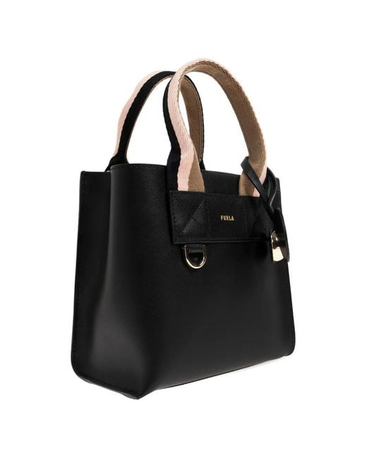 Furla Black Mini Divide Tote Bag