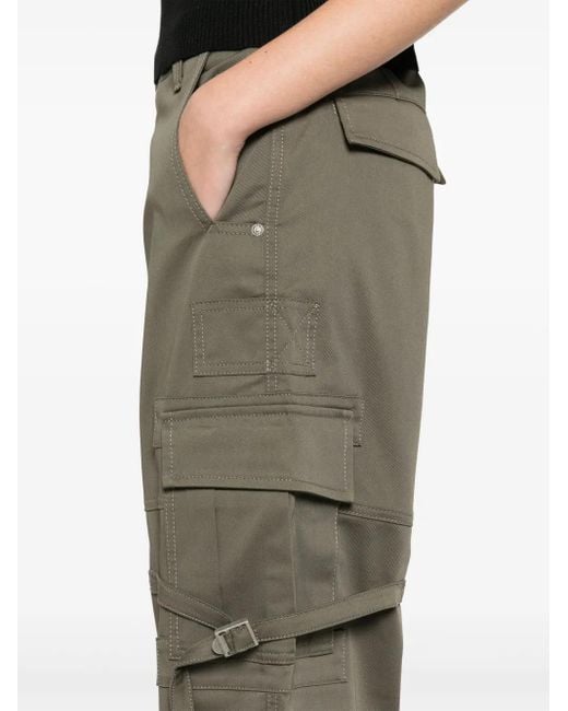 Ermanno Scervino Green Cargo Trousers With Buckle Fastening