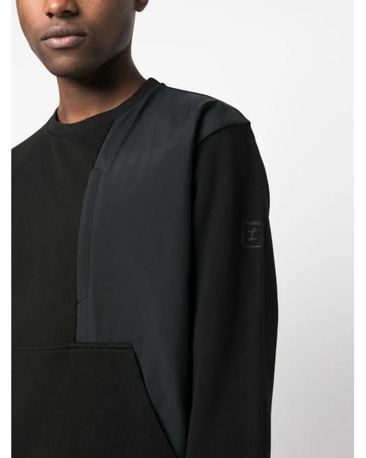 Herno Black Panelled-Design Sweatshirt for men