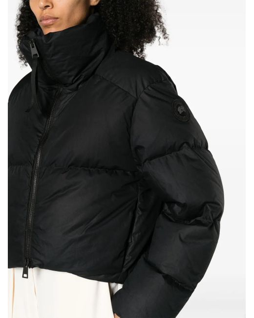 Canada Goose Black Garnet Cropped Puffer Jacket