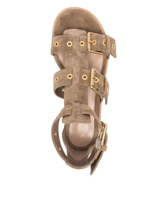 Sandalias con tira en T Gianvito Rossi de color Natural