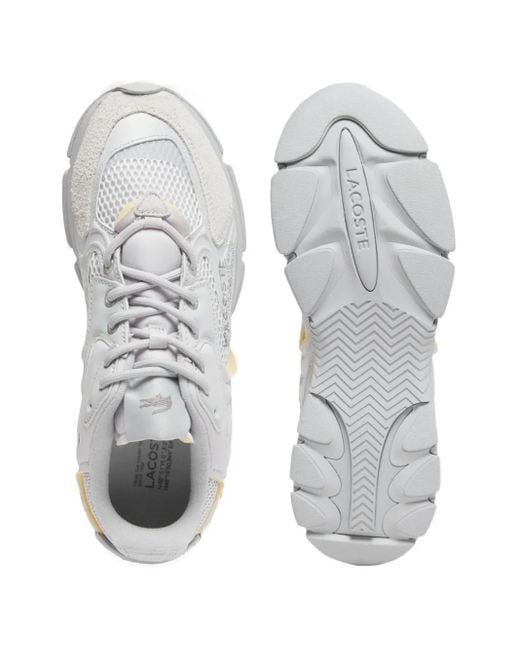 Lacoste White L003 Mesh-Panelled Chunky Sneakers for men