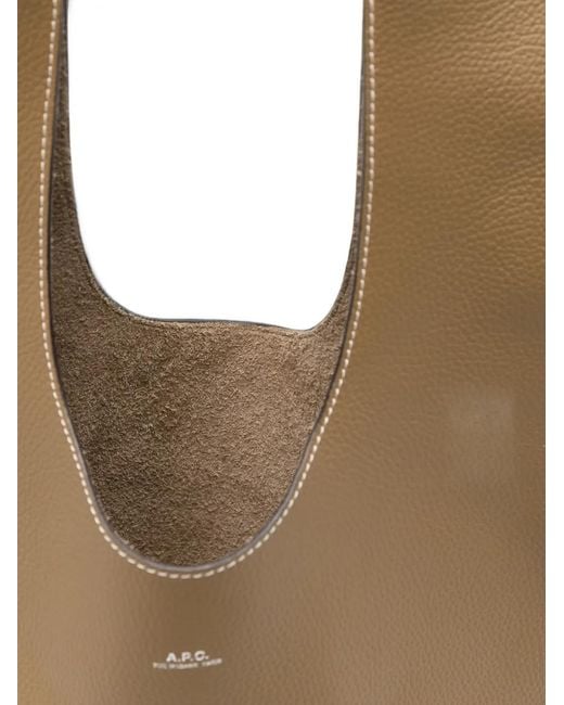A.P.C. Natural Le Neige Clou Leather Tote Bag