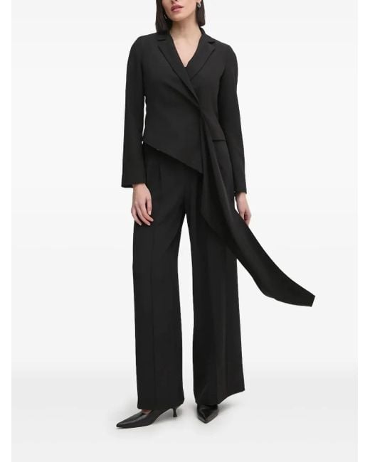 Blazer drapeado asimétrico Sandro Ferrone de color Black