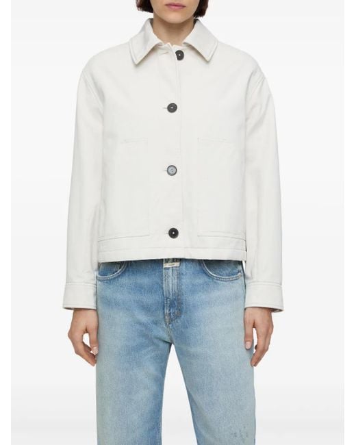 Closed White Cotton Short Jacket
