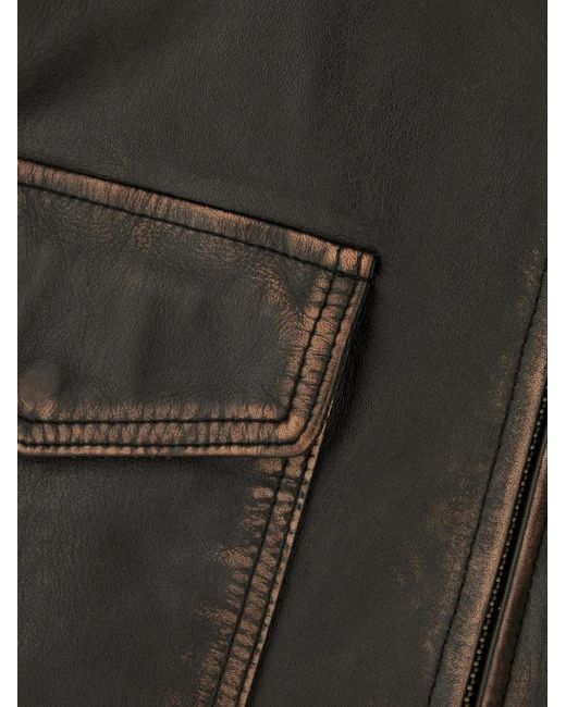 Colamarino Black Leather Jacket for men