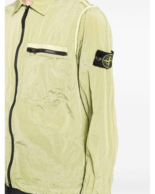 Stone Island Green Compass-appliqué Econyl® Jacket for men