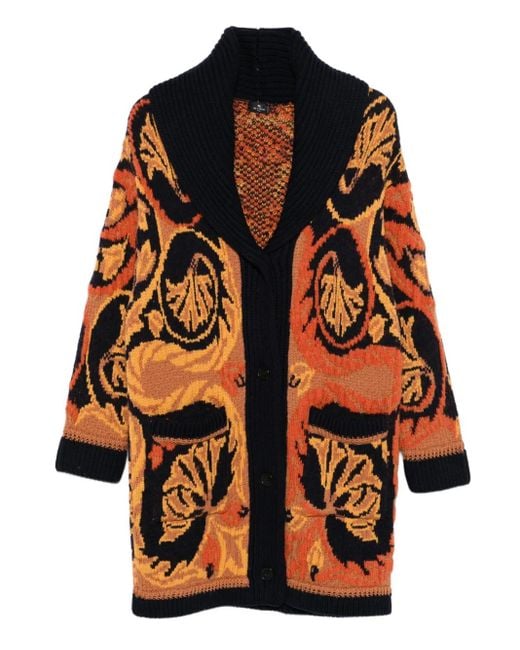 Etro フローラル カーディガン Orange