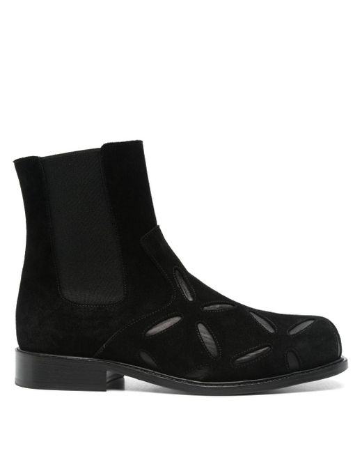 STEFAN COOKE Black Slashed Boots for men