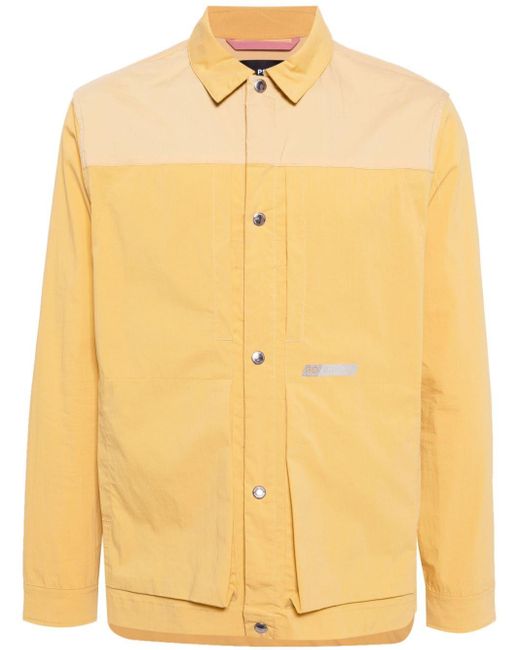 PS by Paul Smith Yellow Panelled Cotton-blend Jacket for men
