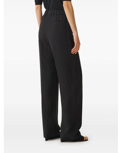 Fabiana Filippi Black High-Waisted Straight Trousers