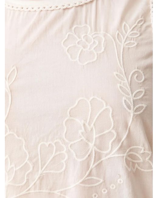INTROPIA White Marcela. Embroidered Sleeveless Top