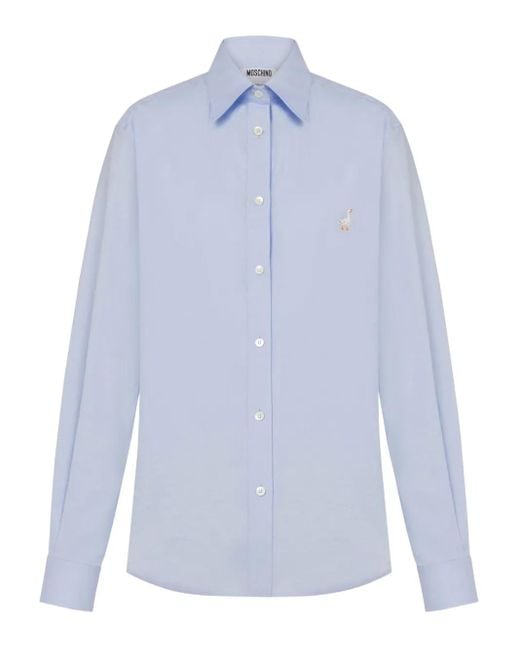 Moschino Blue Goose Poplin Shirt