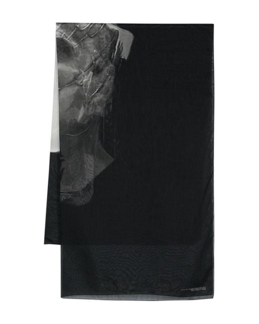 Écharpe à imprimé Ron Athey Rick Owens en coloris Black