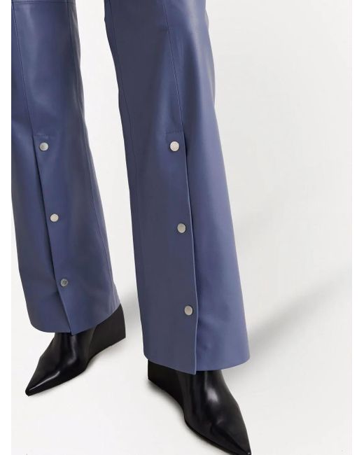 Off-White c/o Virgil Abloh Blue Snap Split Flared Trousers