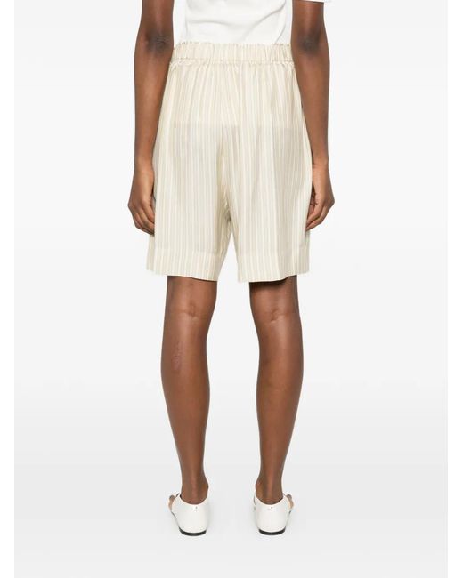 Bermudas Con Motivo A Rayas Carven de color Natural
