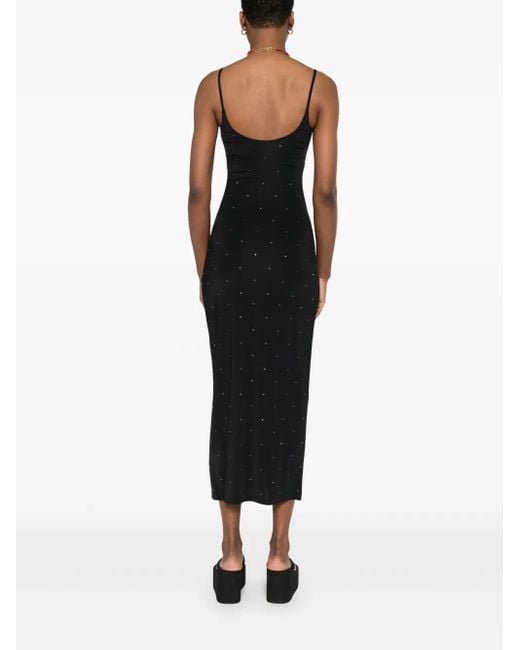 Mc2 Saint Barth Rhinestone-embellished Dress Black
