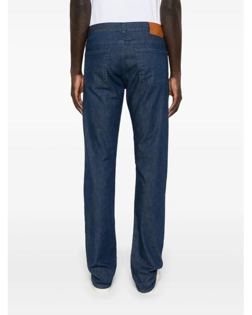 メンズ Canali ストレートジーンズ Blue