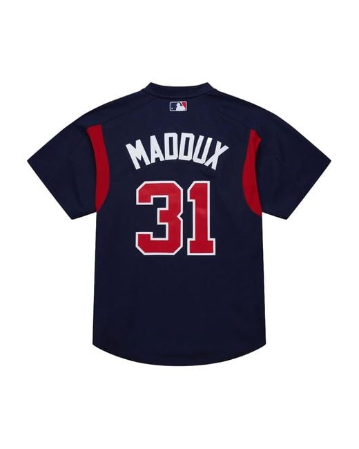 Mitchell & Ness Blue Buttoned Practice Jersey for men