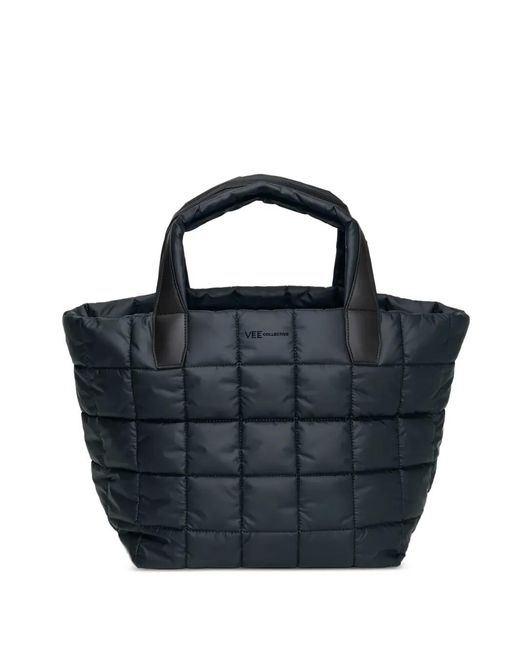 VEE COLLECTIVE Blue Medium Porter Quilted Tote Bag