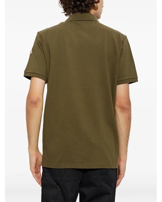 Polo À Patch Logo Moncler pour homme en coloris Green