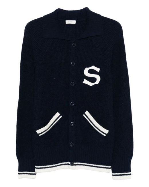 Cardigan di Sandro in Blue da Uomo