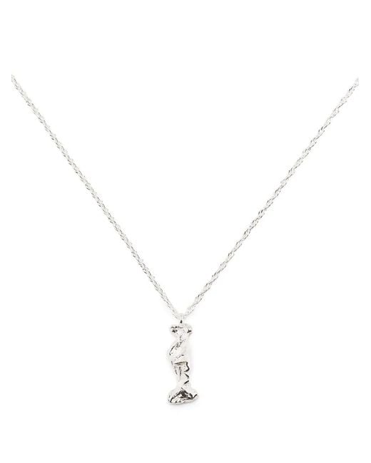 Loveness Lee Metallic I Alphabet-Charm Necklace