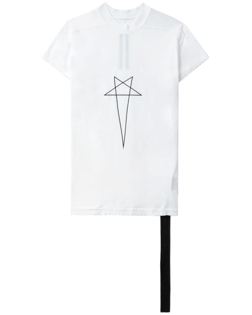 Rick Owens White Logo-print Cotton T-shirt