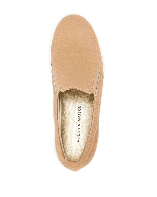 Madison Maison Brown Round-Toe Slip-On Sneakers