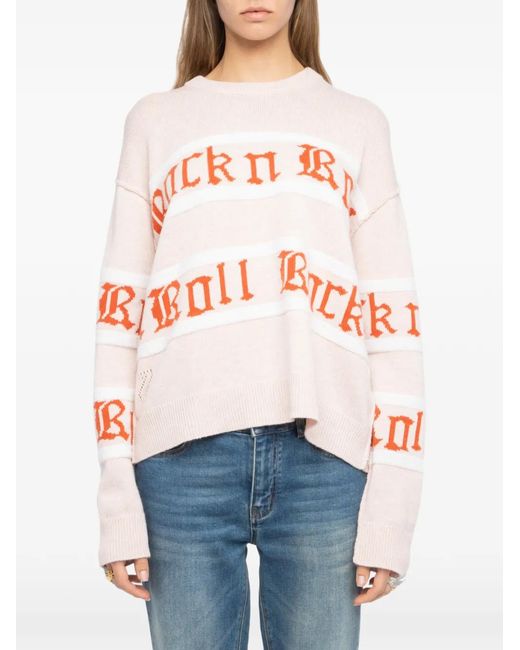 Zadig & Voltaire White Markuz Stripe-Patterned Sweater