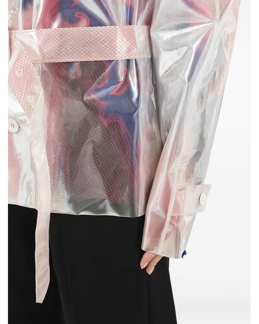 Maison Margiela White Belted Single-Breasted Jacket