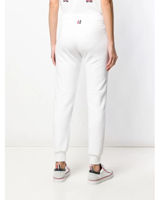 Thom Browne White Rwb-Stripe Track Pants