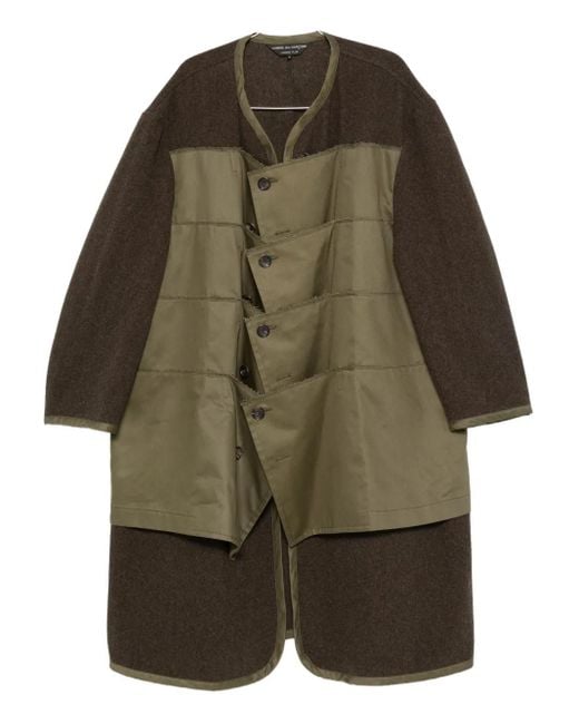 メンズ Comme des Garçons Button-up Padded Coat Green