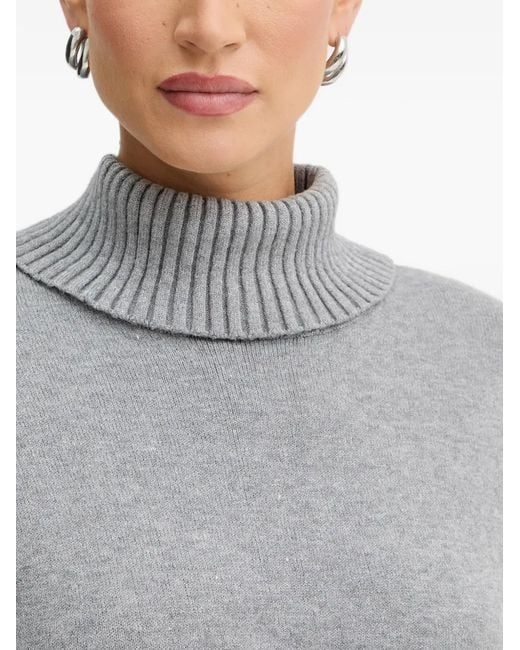 Haveone Gray Ensemble Pull-Pantalon En Maille Côtelée