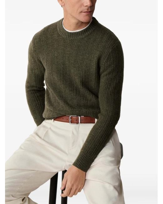 Hackett Green Pull À Col Rond for men