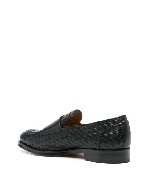 Doucal's Black Interwoven Monk Shoes for men