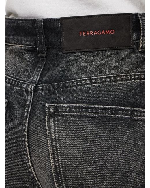 Ferragamo Blue High-Rise Flared Jeans