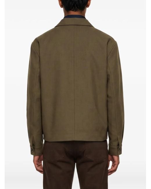 Jonathan Simkhai Green Sidney Zip-Up Collared Jacket for men