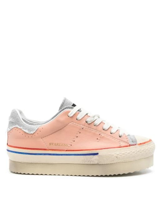 HIDNANDER Pink Starless Platform Sneakers