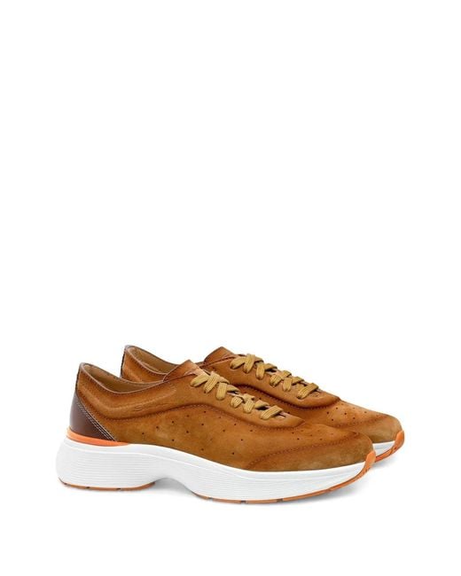 Santoni Brown Bounce Sneakers for men
