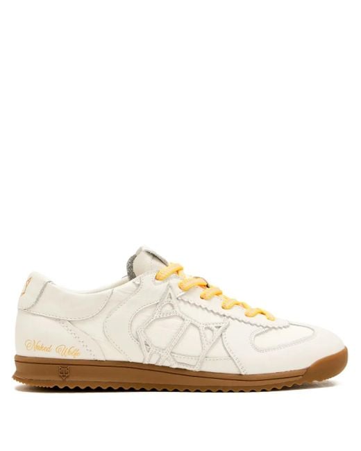 Naked Wolfe White Exposure Low-Top Sneakers