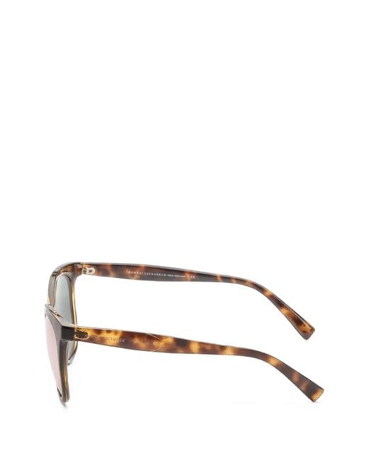ARMANI EXCHANGE Brown Tortoiseshell-Effect Cat-Eye Frame Sunglasses